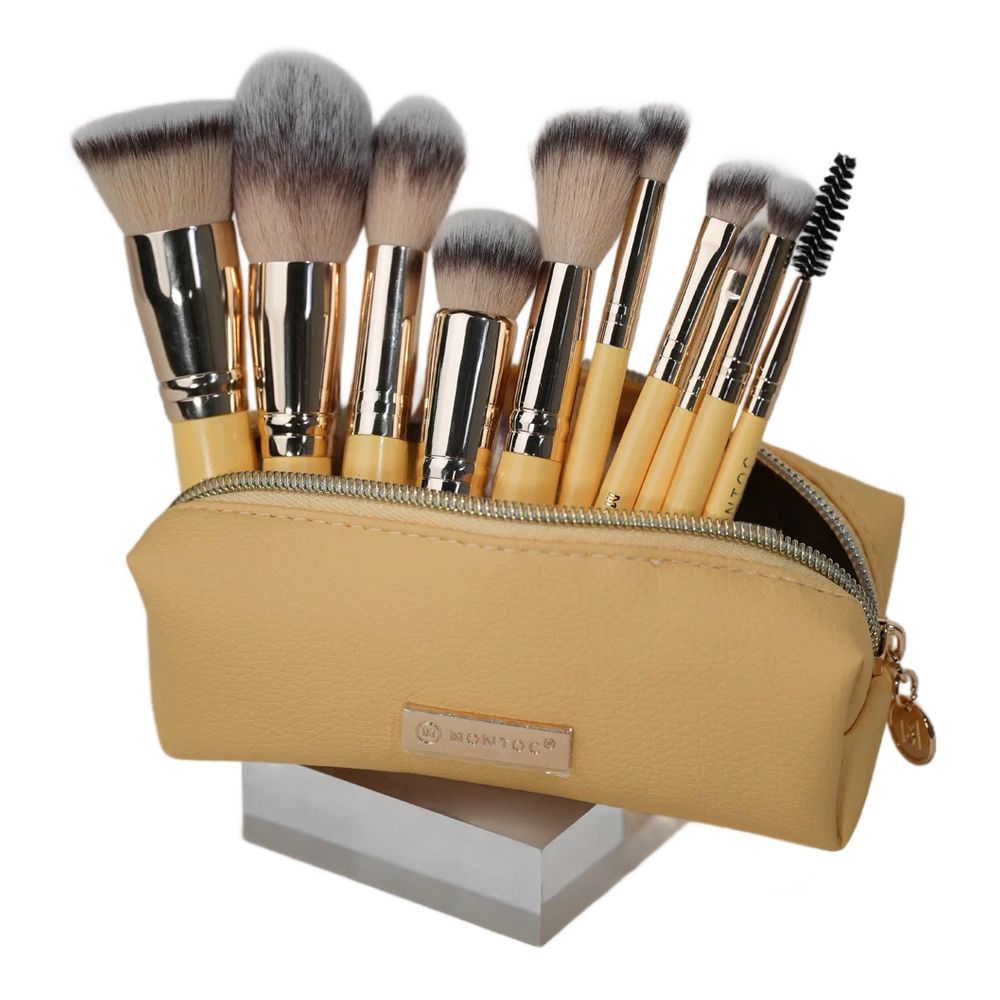 Kit De Brochas Viajero Limoncillo Montoc x10 LP678 — Aplicadores y Brochas