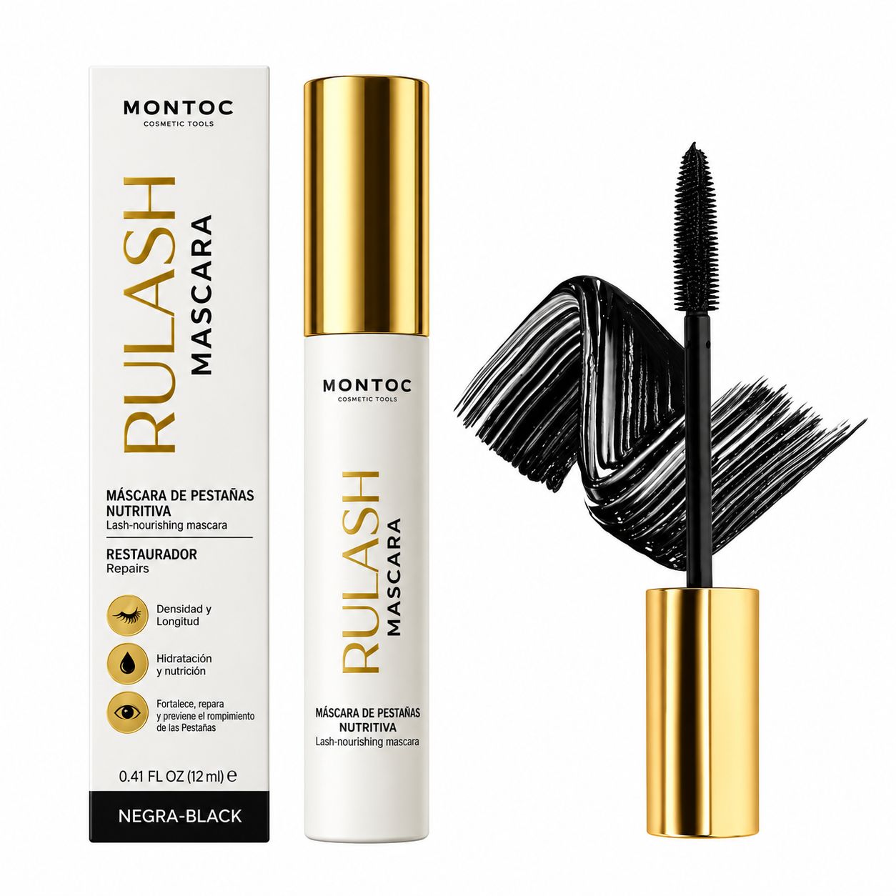 Pestañina Rulash Black Montoc 12ml — OJOS