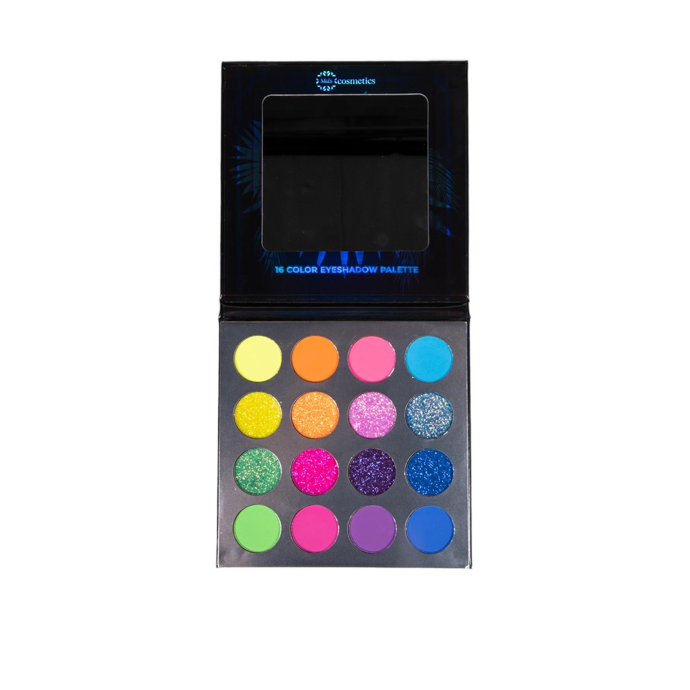 Sombras Neon Party Con Glitter 16 Tonos Miis Cosmetics 40g ESH-16G — Miis-Cosmetics, OJOS