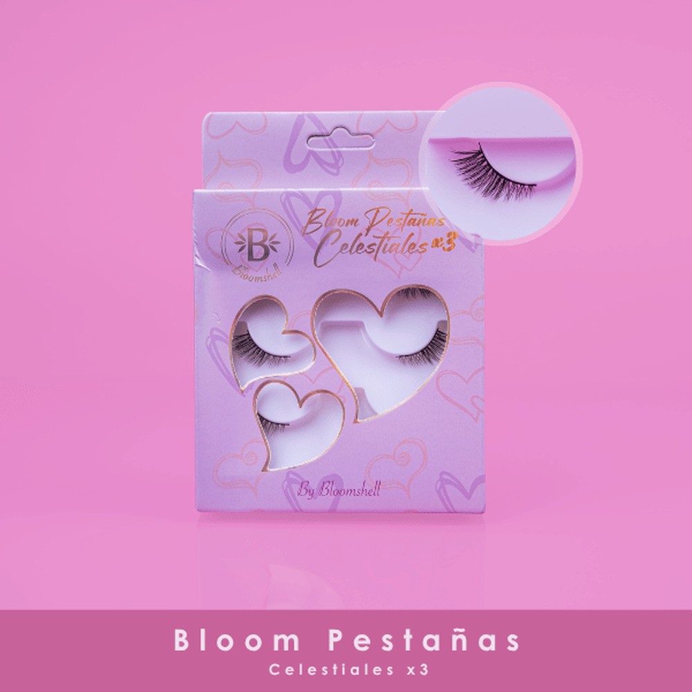 Pestañas Postizas Celestiales X 3 Bloomshell BL-PP2624 — OJOS